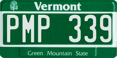 VT license plate PMP339
