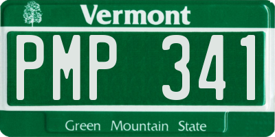 VT license plate PMP341