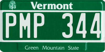 VT license plate PMP344