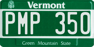 VT license plate PMP350