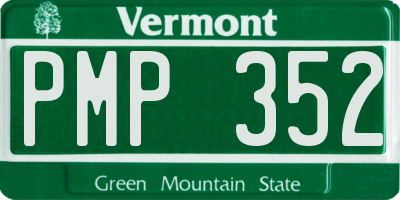 VT license plate PMP352