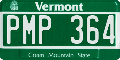 VT license plate PMP364