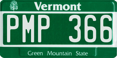 VT license plate PMP366