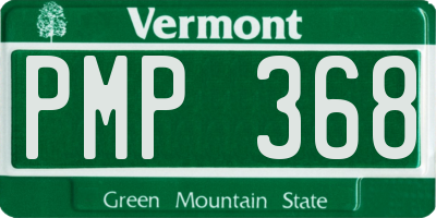 VT license plate PMP368
