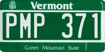 VT license plate PMP371
