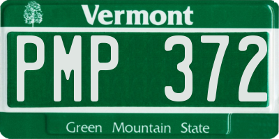 VT license plate PMP372