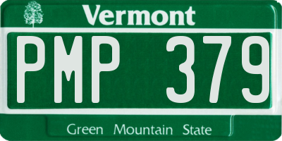VT license plate PMP379