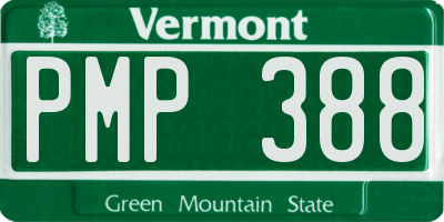VT license plate PMP388