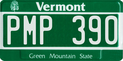 VT license plate PMP390