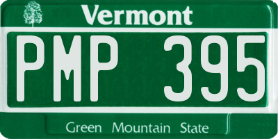 VT license plate PMP395