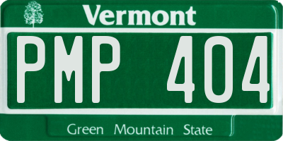 VT license plate PMP404