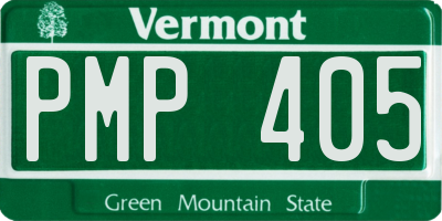 VT license plate PMP405