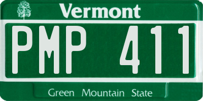 VT license plate PMP411