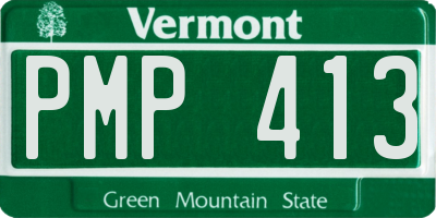 VT license plate PMP413
