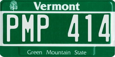 VT license plate PMP414