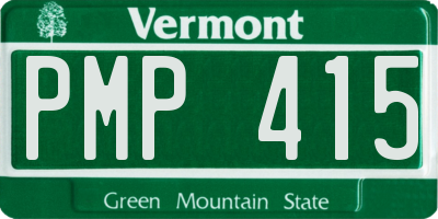 VT license plate PMP415