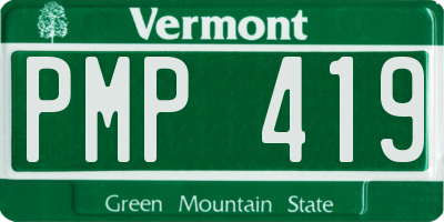 VT license plate PMP419