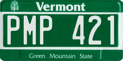 VT license plate PMP421