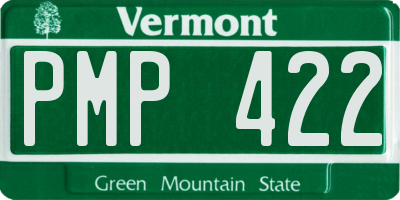 VT license plate PMP422