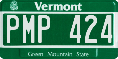 VT license plate PMP424