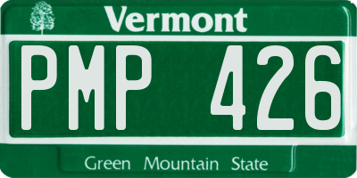 VT license plate PMP426