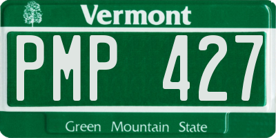 VT license plate PMP427