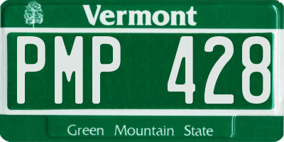VT license plate PMP428