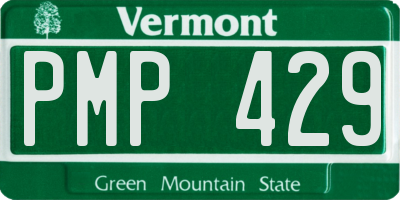 VT license plate PMP429