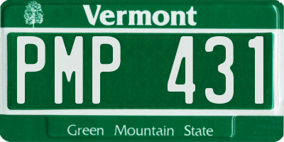 VT license plate PMP431
