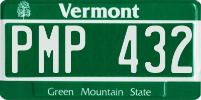 VT license plate PMP432