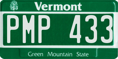 VT license plate PMP433