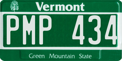 VT license plate PMP434