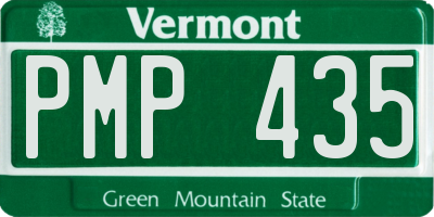 VT license plate PMP435