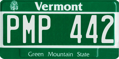 VT license plate PMP442