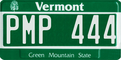 VT license plate PMP444