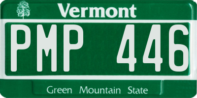 VT license plate PMP446