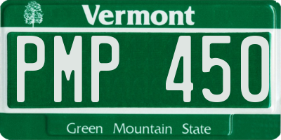 VT license plate PMP450