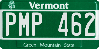 VT license plate PMP462
