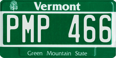 VT license plate PMP466