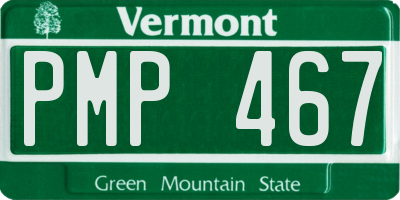 VT license plate PMP467
