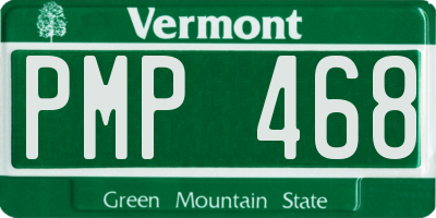 VT license plate PMP468