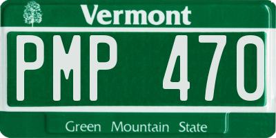 VT license plate PMP470