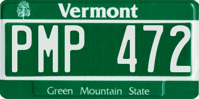 VT license plate PMP472