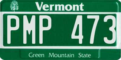 VT license plate PMP473