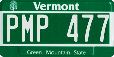 VT license plate PMP477
