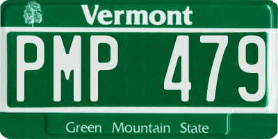 VT license plate PMP479