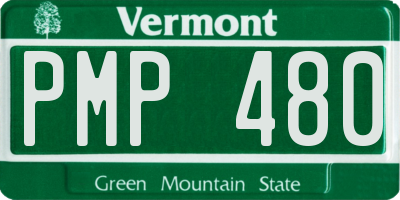 VT license plate PMP480