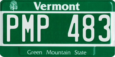 VT license plate PMP483
