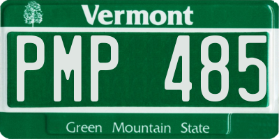 VT license plate PMP485