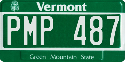 VT license plate PMP487
